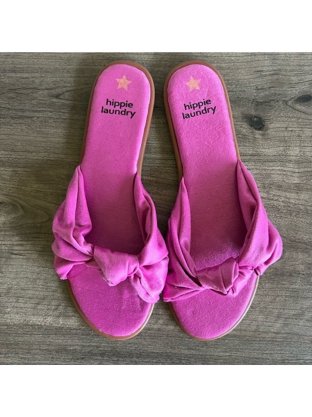 Hippie Laundry Karly Slip On Satin Pink Bow Women's Sandal Size 11